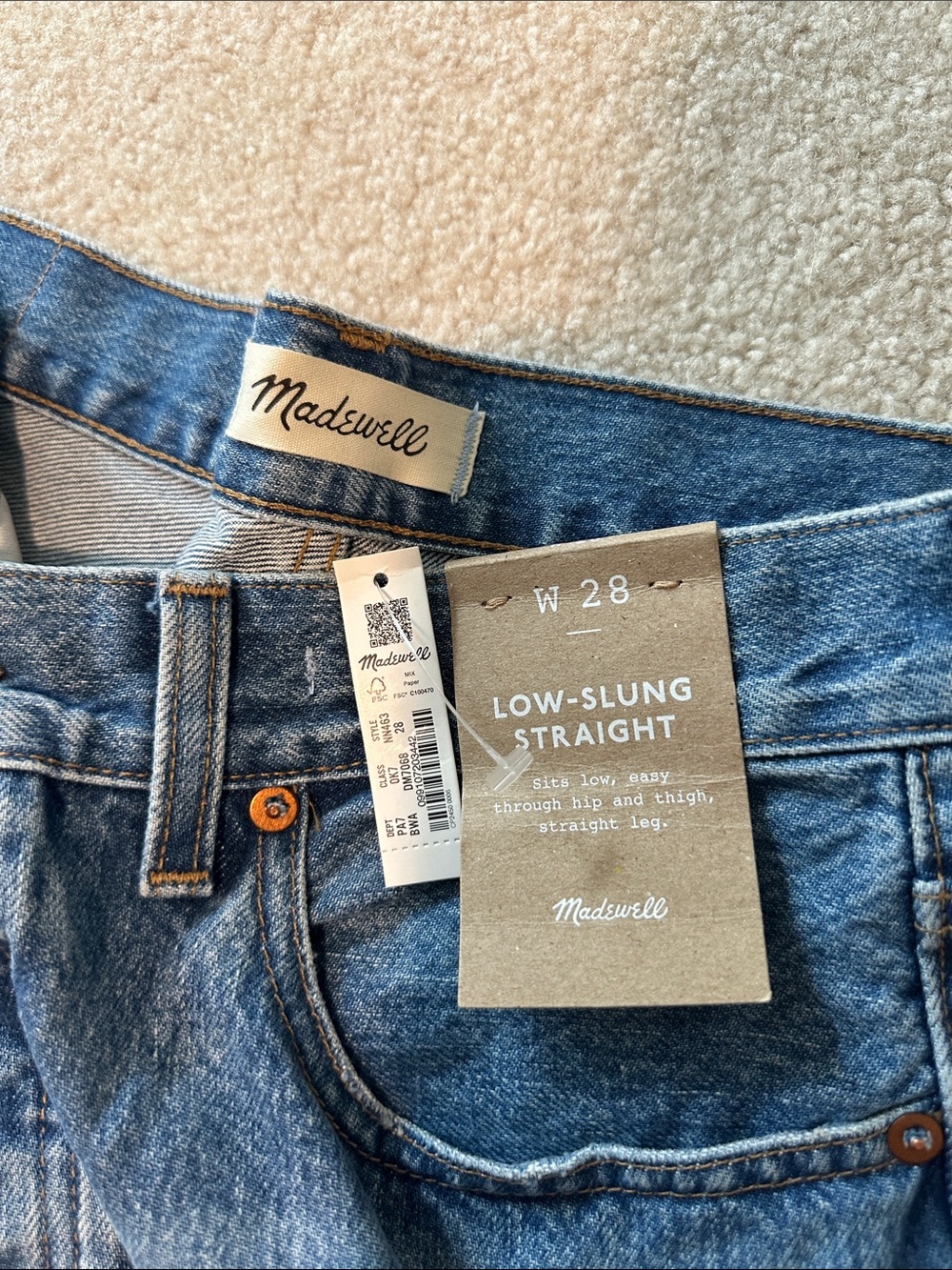 Madewell Distressed Wide-Leg Jeans in Medium Blue - Picture 2 of 7